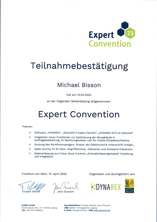 Expert Convention Michael Bisson